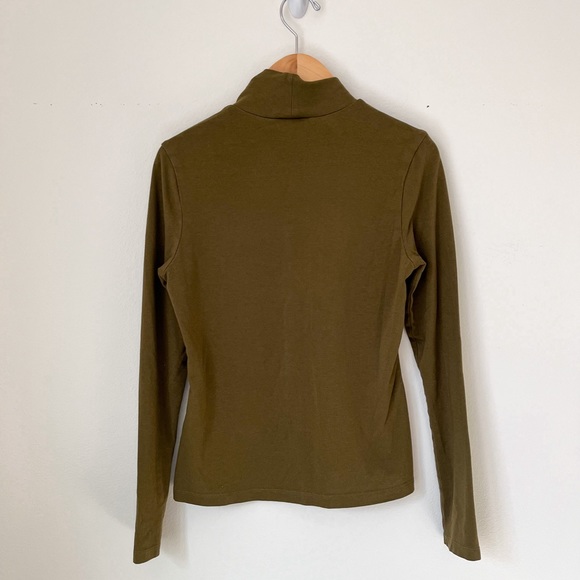 Frank & Oak Green Modal Cotton Mock Neck - Picture 4 of 5